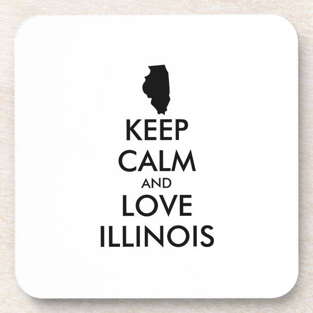 Porta-copo MANTER CALM e AMOR ILLINOIS personalizáveis (Frente)