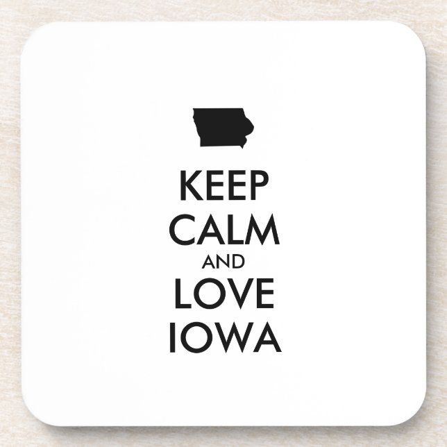 Porta-copo Manter CALM e AMOR personalizáveis IOWA (Frente)