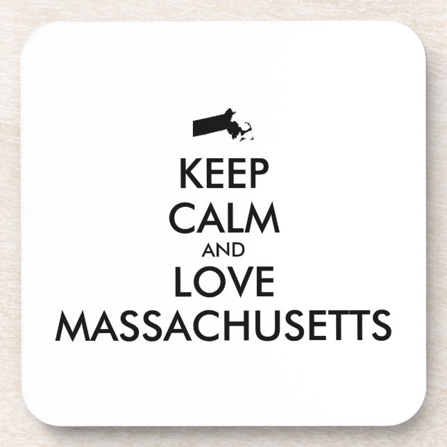 Porta-copo MANTER CALMA E AMAR MASSACHUSETAS personalizáveis (Frente)