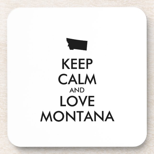 Porta-copo MANTER CALMA E AMOR personalizáveis MONTANA (Frente)