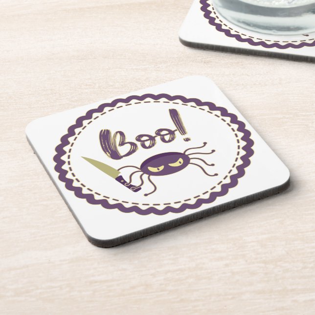 Porta-copo Mão de faca com aranha Dia de as Bruxas engraçado (Left Side)