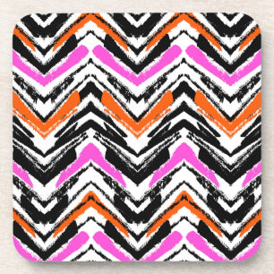 Porta-copo Mão preta, alaranjada, e cor-de-rosa teste padrã