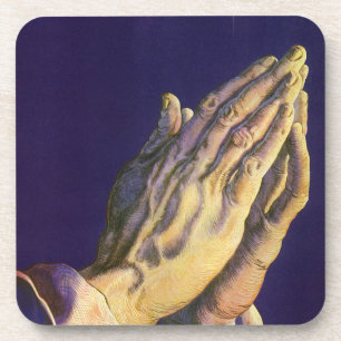 Porta-copo Mãos Antigas Rezando com a Estrela de Belém