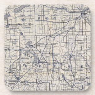 Porta-copo Mapa 4 da Bicicleta de Wisconsin