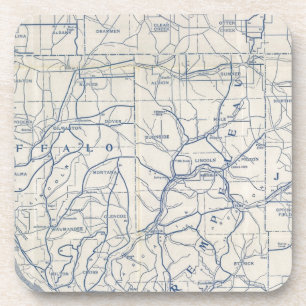 Porta-copo Mapa 6 da Bicicleta de Wisconsin
