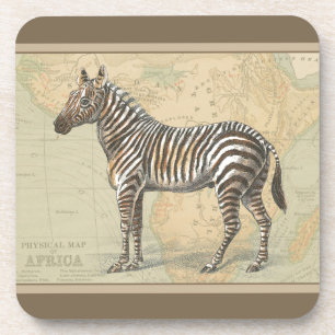 Porta-copo Mapa africano e zebra