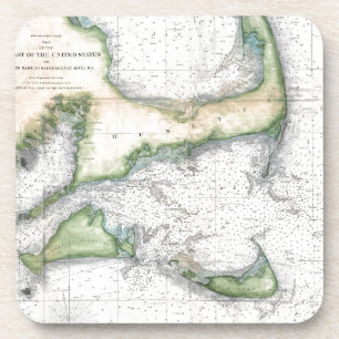 Porta-copo Mapa Cape Cod, Nantucket, Martha's Vineyard