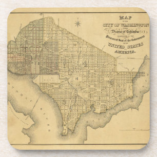Porta-copo Mapa da cidade de C.C. de Washington (1839)