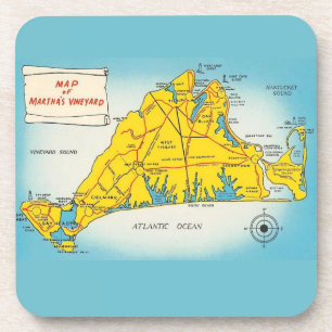 Porta-copo Mapa de Martha's Vineyard