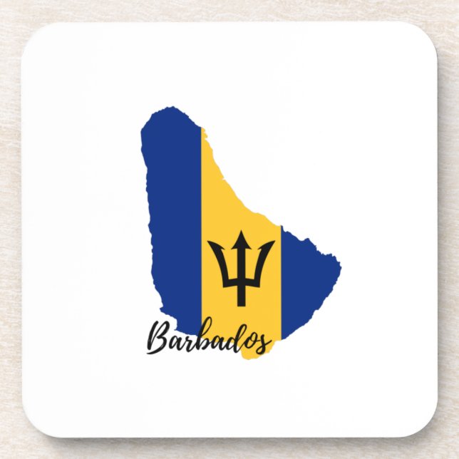 Porta-copo Mapa de Sinalizador de Barbados (Frente)