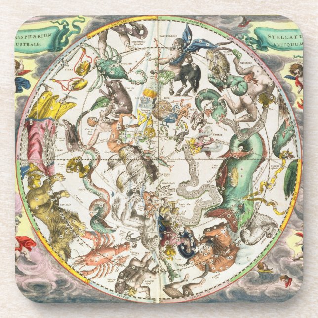 Porta-copo Mapa do hemisfério sul, 'do Celestia (Frente)