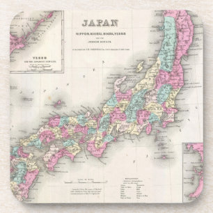 Porta-copo Mapa do Japão em 1855