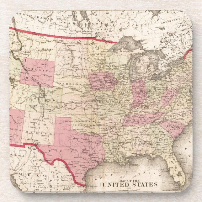 Porta-copo Mapa dos Estados Unidos 5 (Frente)