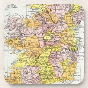 Porta-copo MAPA: IRELAND, c1890