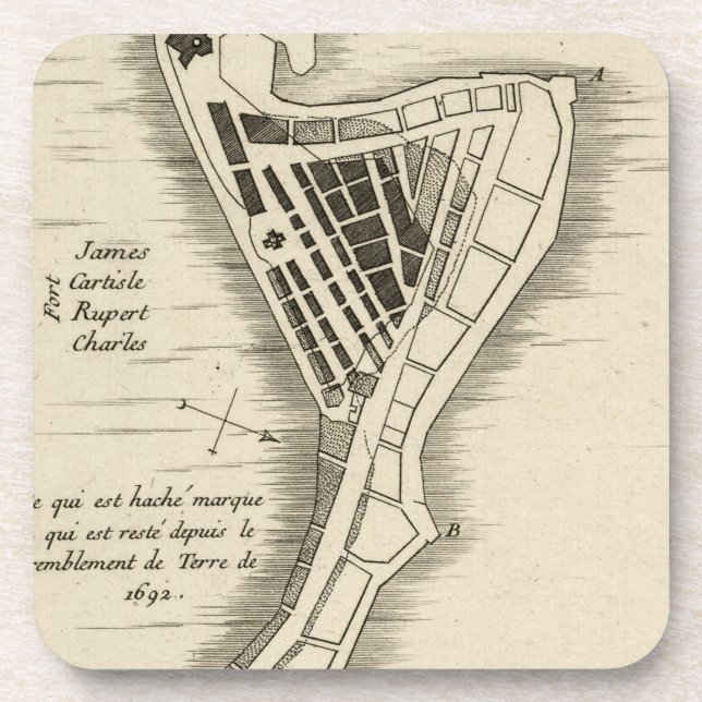 PORTA-COPO MAPA: JAMAICA, 1755 (Frente)