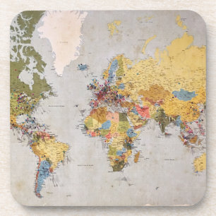 Porta-copo mapa mundial