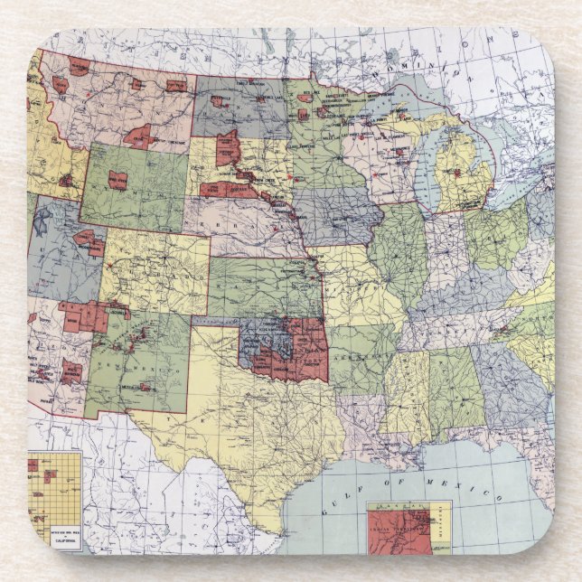 PORTA-COPO MAPA: RESERVAS, 1892 (Frente)