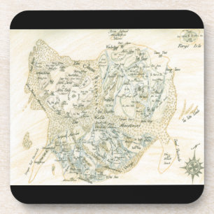 Porta-copo Mapa rotulado de Trino