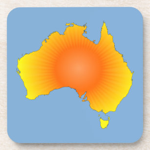 Porta-copo Mapa Sunny Austrália