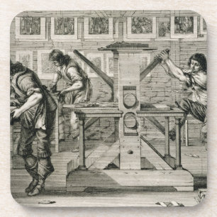 Porta-copo Máquina impressora francesa, 1642 (gravura)