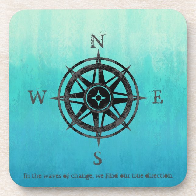 Porta-copo Mar de Teal Ombre (Frente)