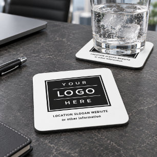 Porta-copo Marca da empresa de logotipo preto personalizado a