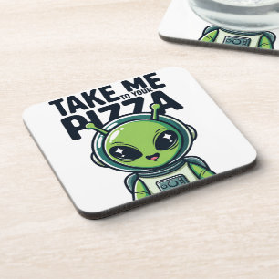 Porta-copo Marciano Bonito Leve-me à Sua Pizza Astronauta 