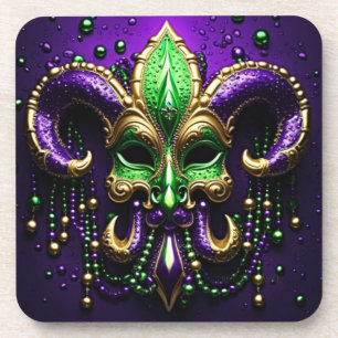 Porta-copo Mardi Gras Fleur De Lis Design 2024