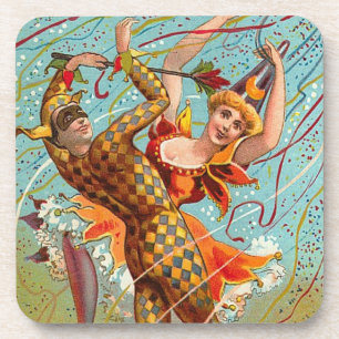 Porta-copo Mardi Gras Happy Halloween Dancing Jester Costume