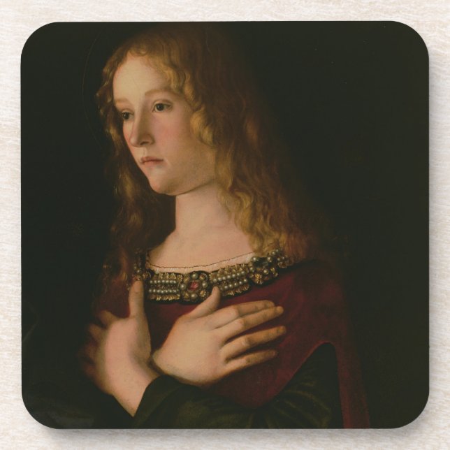 Porta-copo Maria Madalena, detalhe do Virgin e criança w (Frente)