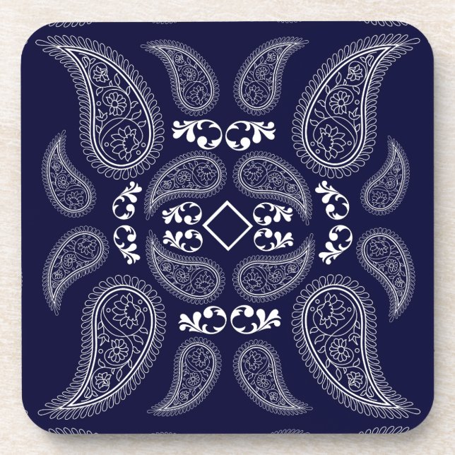 Porta-copo Marinho azul branco azul-design (Frente)