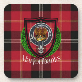 Porta-copo Marjoribanks Scottish Clan Tartan & Crest