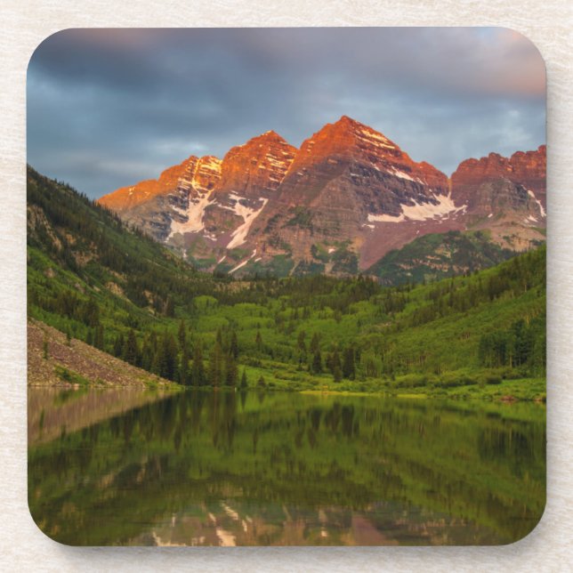 Porta-copo Maroon Bells Reflete No Calm Maroon Lake 3 (Frente)