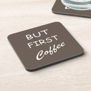 Porta-copo Mas as primeiras citações de café dizem design 