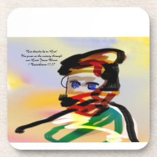 Porta-copo Mas os obrigados são para Deus!