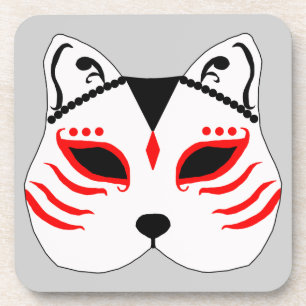 Porta-copo Máscara japonesa do gato
