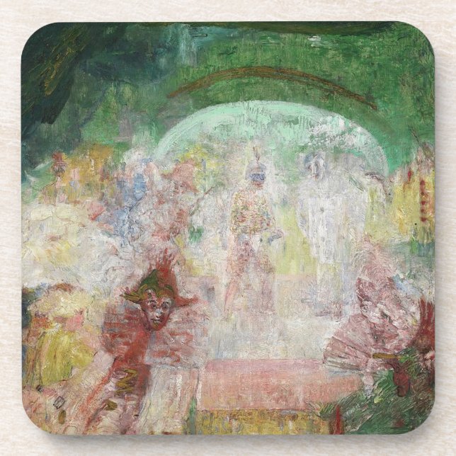 Porta-copo Mascarada por James Ensor (1889) (Frente)