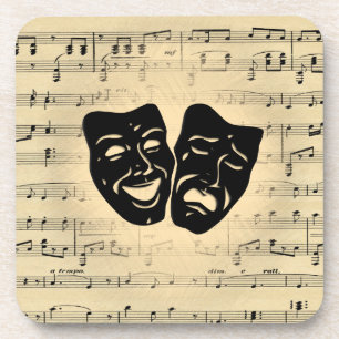 Porta-copo Máscaras Antigas de Música e Teatro