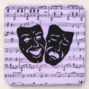Porta-copo Máscaras de Música e Teatro Roxas