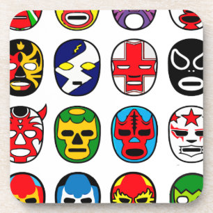 Porta-copo Máscaras mexicanas da luta de Lucha Libre Luchado