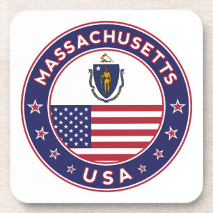 Porta-copo Massachusetts, adesivo de Massachusetts, capa de t