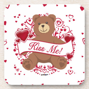 Porta-copo Me Beije! Urso de Valentino