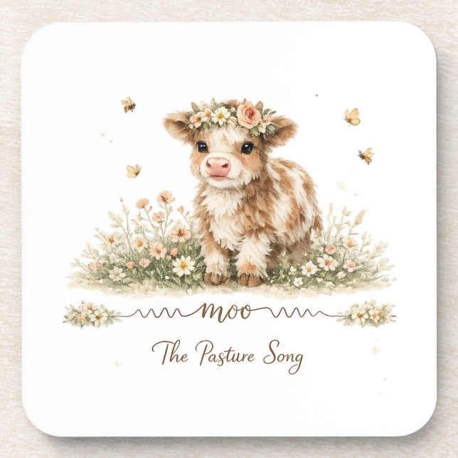 Porta-copo Meadow Melody cow paper plates (Frente)