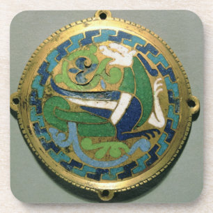 Porta-copo Medalhão que descreve um dragão, francês, de