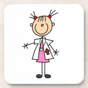 Porta-copo Médica Figura de Palito Feminina