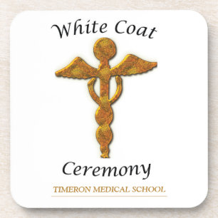 Porta-copo Medicina Dourada de Cerimônia de Casaco Branco, I