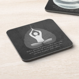 Porta-copo Meditação de Instrutor Yoga Pose Bodhi Leaf Citaçõ