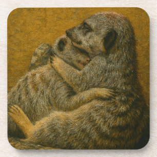 Porta-copo Meerkat Embrace - Heart Wildlife Art Impressão