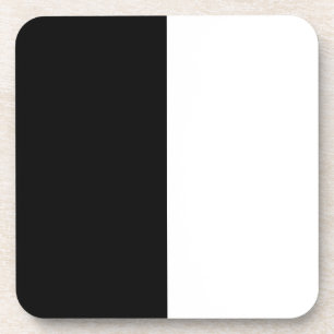 Porta-copo meio branco meio preto, meio preto meio branco