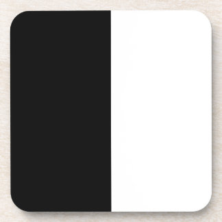 Porta-copo meio branco meio preto, meio preto meio branco